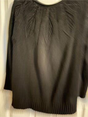 Apt. 9 Black Pleated Long Sleeve Sweater